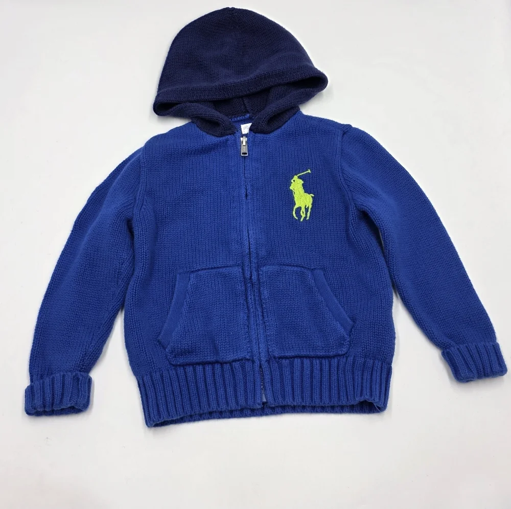 Ralph Lauren full-zip pony sweater size 24 months